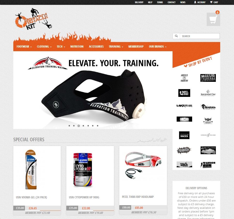 Obstacle Kit online shop screen shot